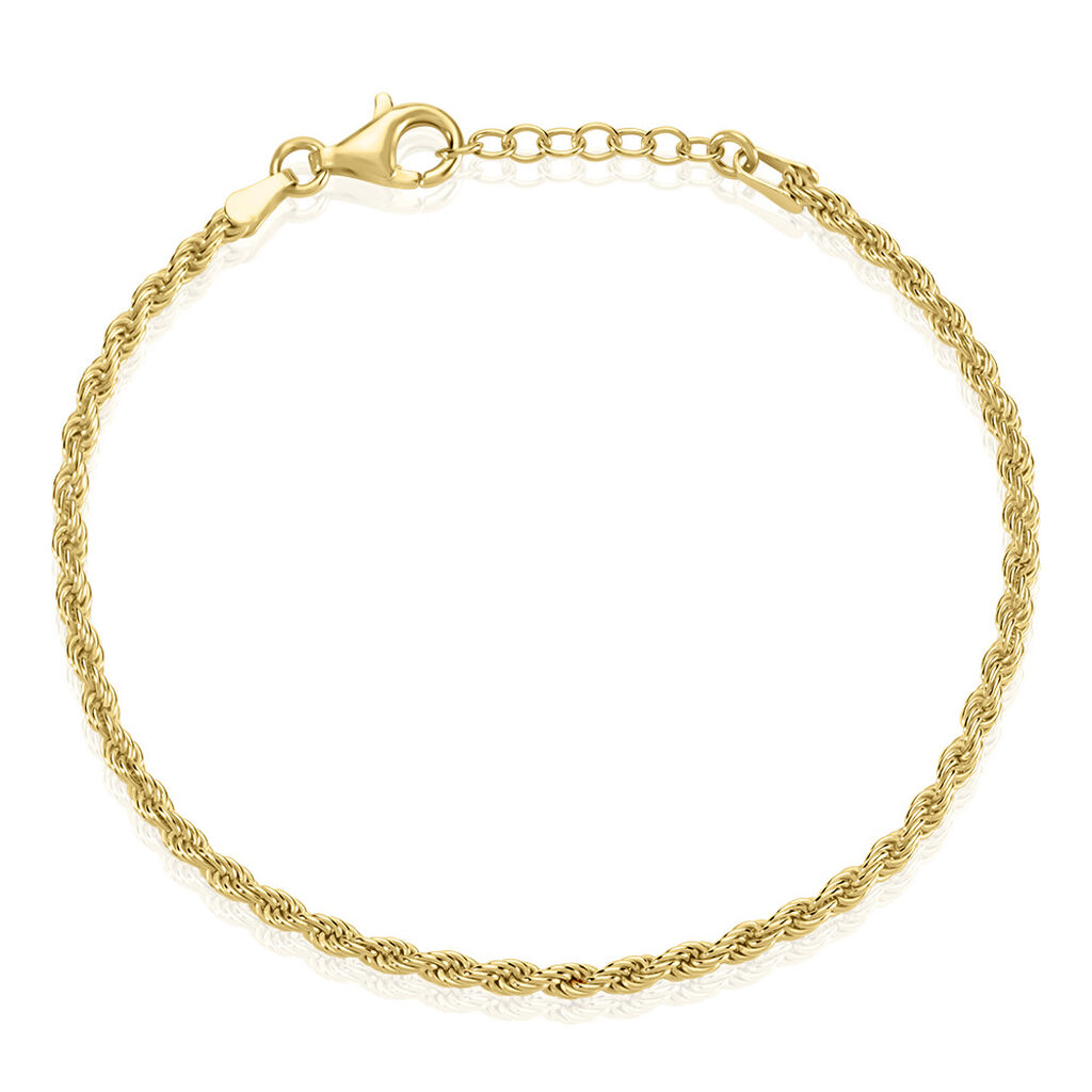 KOLETTE Damen Armband Silber vergoldet 925 B 2,6 mm, Armband ohne Stein