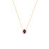 EDELGARD Damen Collier Gold 585 (14 Karat) Rubin Rot 0,55 ct Oval B 4 mm