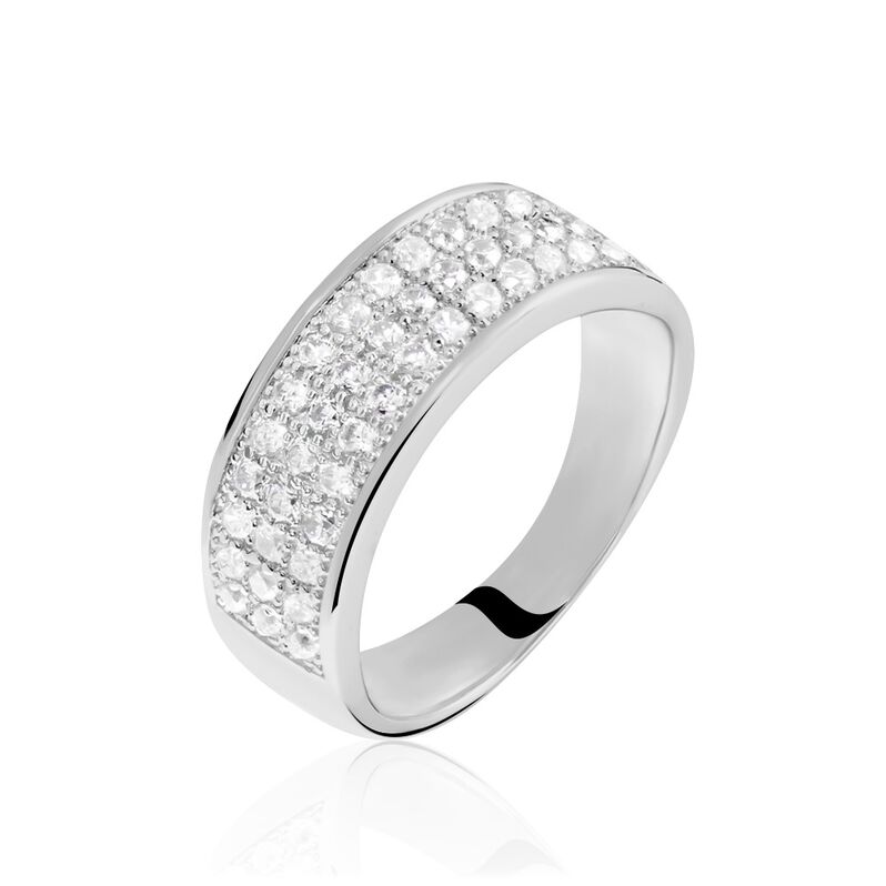 Bague Cecelia Argent Blanc Oxyde De Zirconium - Spannringe Damen | OROVIVO