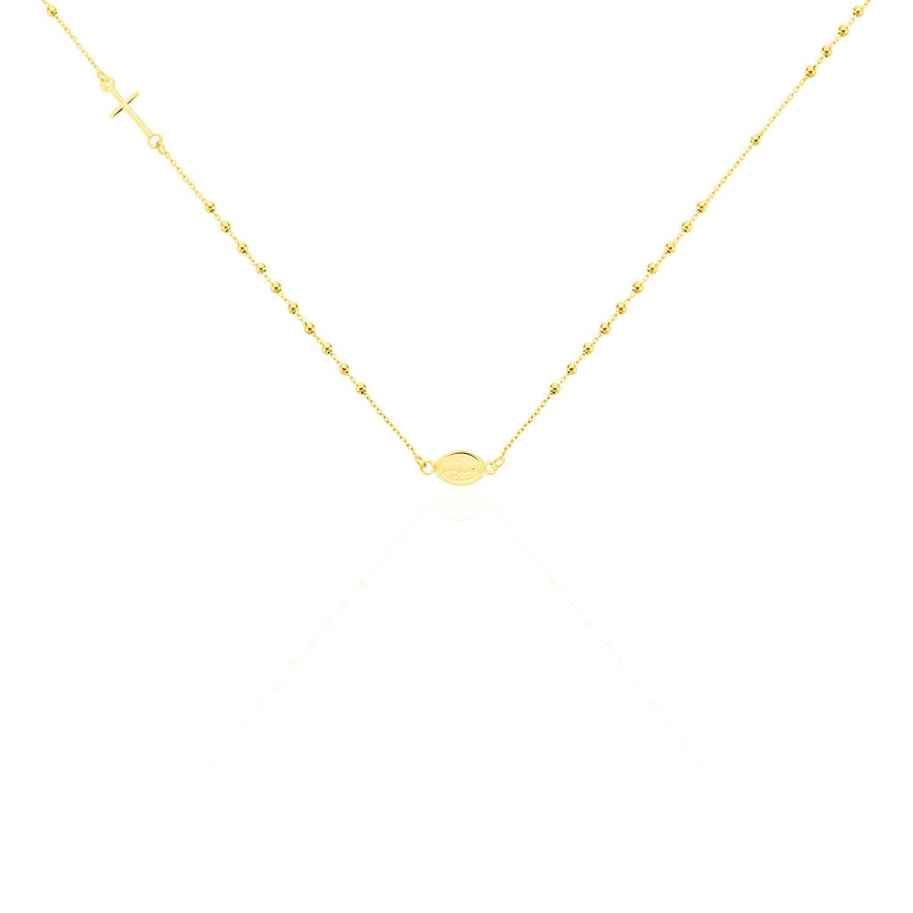 ATA Damen Collier Gold 375 (9 Karat) Religiöses Kreuz - Halsketten Damen | OROVIVO