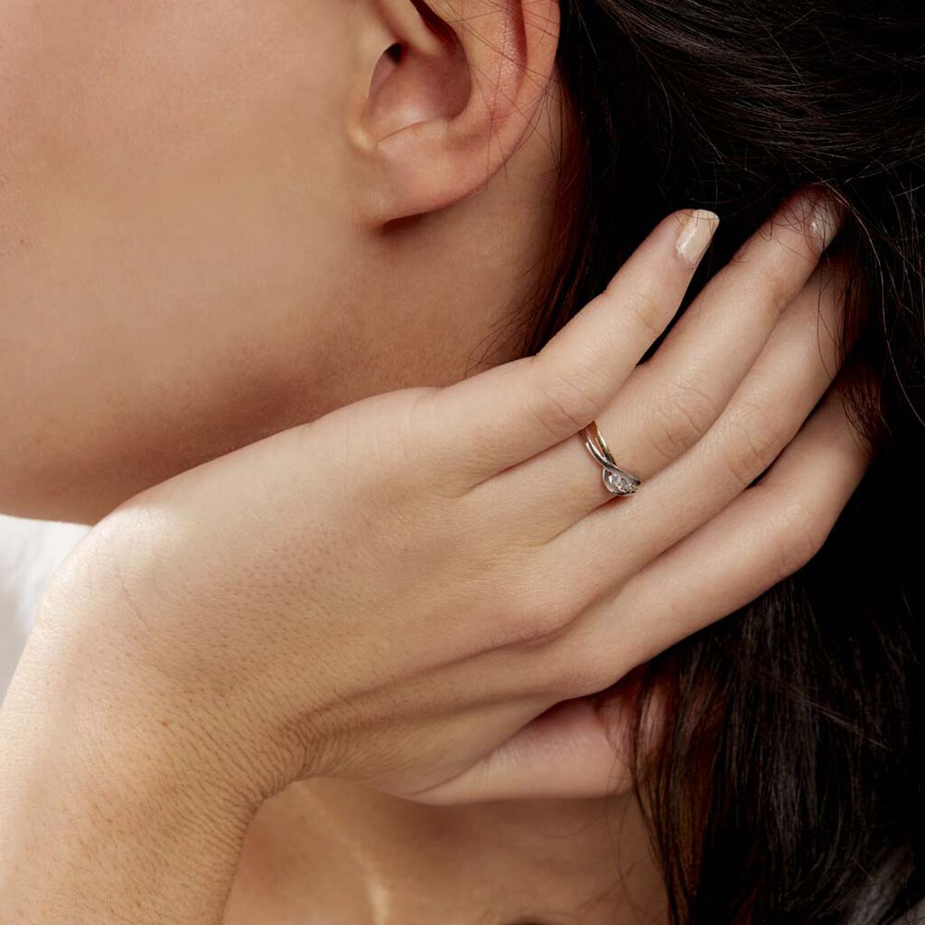 Bague Callie Or Bicolore Diamant - Spannringe Damen | OROVIVO