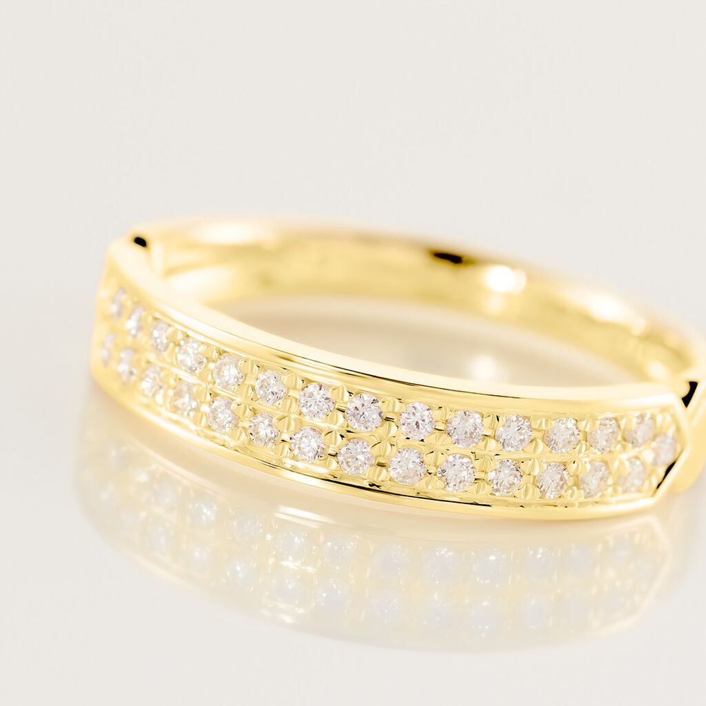 Emily Damen Ring Gold 585 (14 Karat) Diamant Weiß 0,15 ct - Ringe mit Stein Damen | OROVIVO