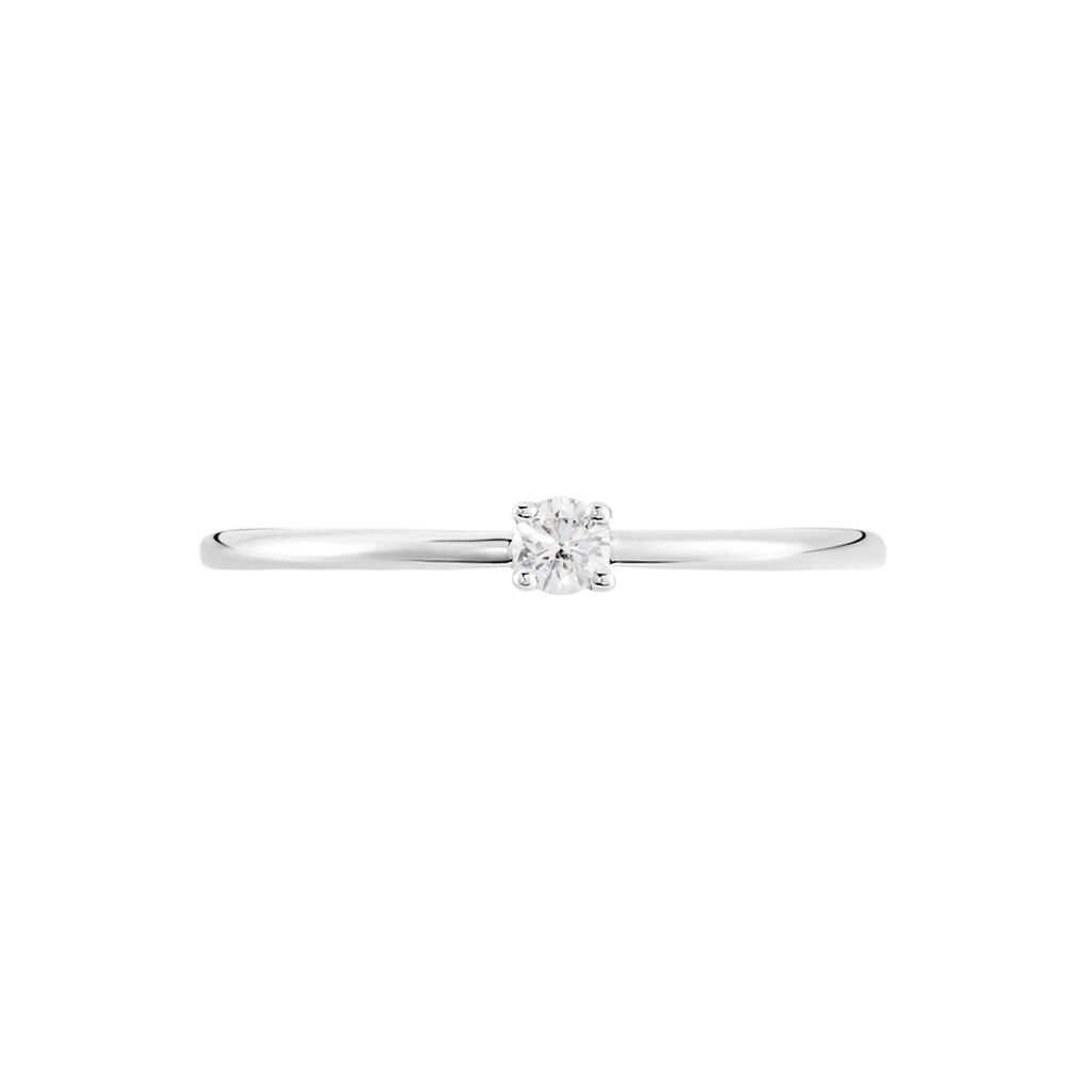 Solitärring Weißgold 585 Diamant 0,1ct Venisen - Solitärringe Damen | OROVIVO