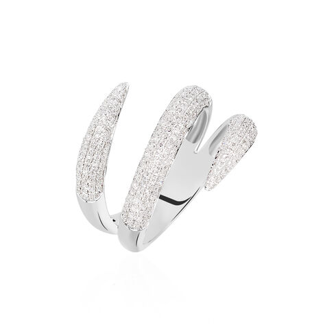 Damen Ring Weißgold 750 Diamant 0,67ct Serpie  - Ringe mit Stein  | OROVIVO