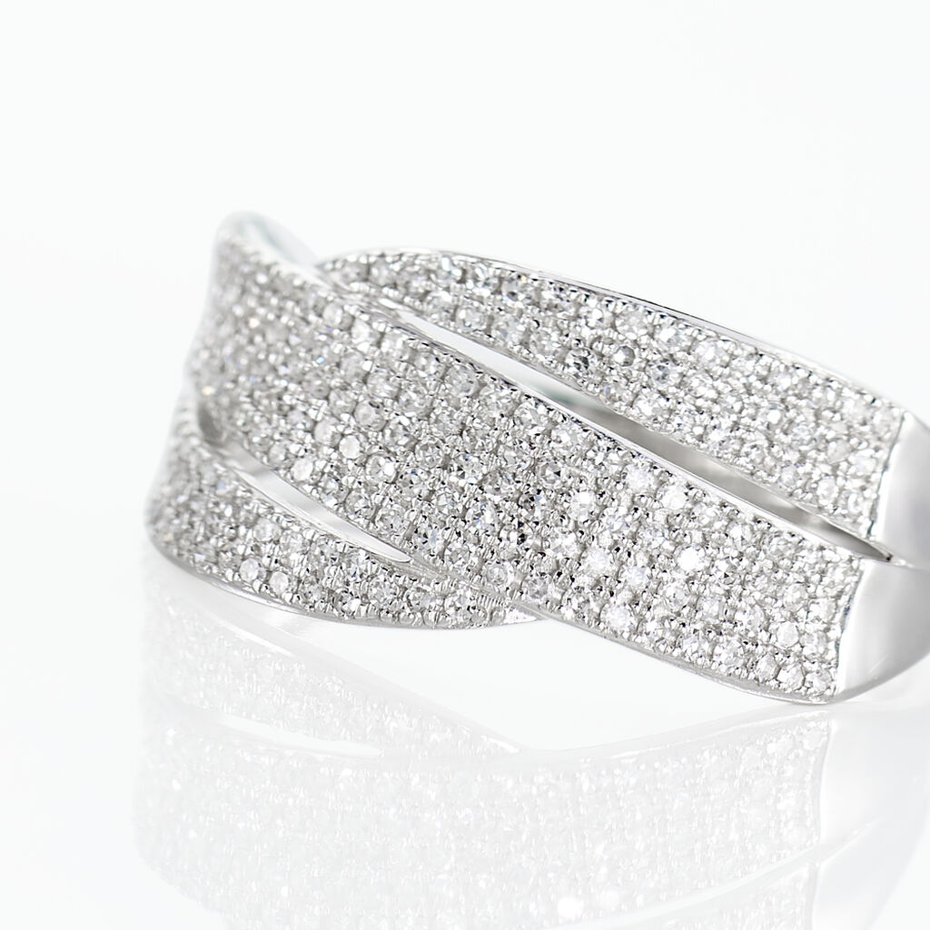 Bague Doriana Or Blanc Diamant - Spannringe Damen | OROVIVO