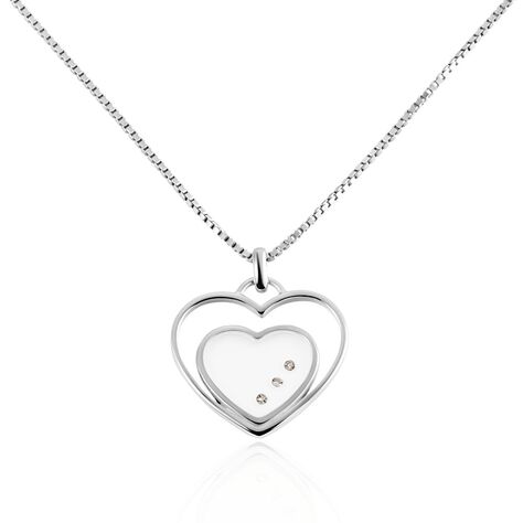Damen Halskette Silber 925 Diamant 0,027ct - Halsketten Damen | OROVIVO