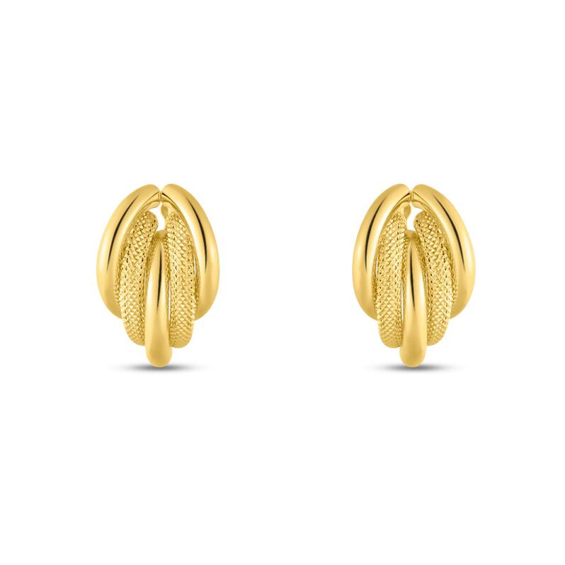 Orecchini A Cerchio Gold Essence Oro Giallo - Spannringe Damen | OROVIVO