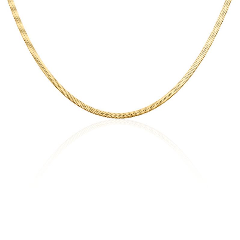 PALOMA Damen Collier Edelstahl vergoldet B 4 mm - Halsketten Damen | OROVIVO