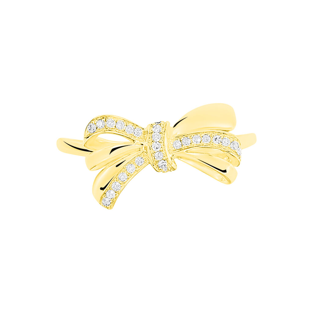 Bague Gina Or Jaune Diamant - Spannringe Damen | OROVIVO