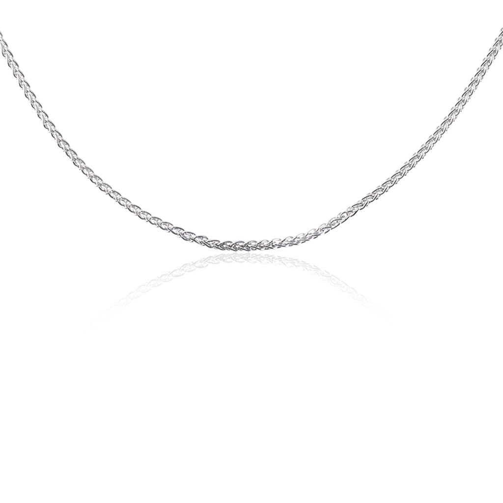 Unisex Zopfkette Silber 925 rhodiniert - Halsketten Unisex | OROVIVO