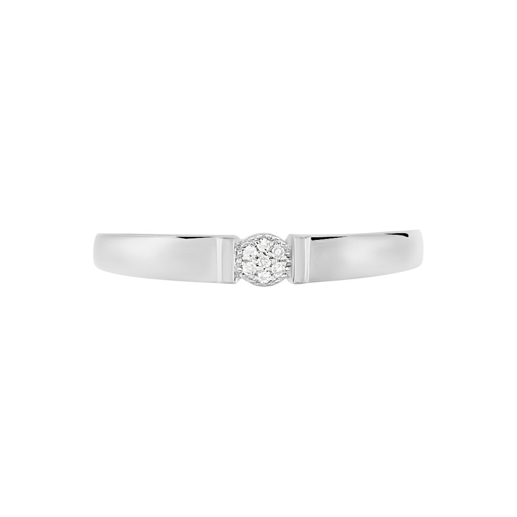 Bague Or Weiss Et Diamants - Spannringe Damen | OROVIVO