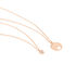 NOMY Damen Collier Silber rosevergoldet 925 Zirkonia Wei&szlig; Herz B 1,5 mm