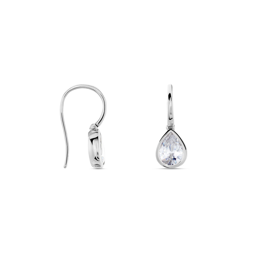 Damen Ohrringe Lang Silber 925 Zirkonia Tropfen Deliana  - Ohrhänger Damen | OROVIVO