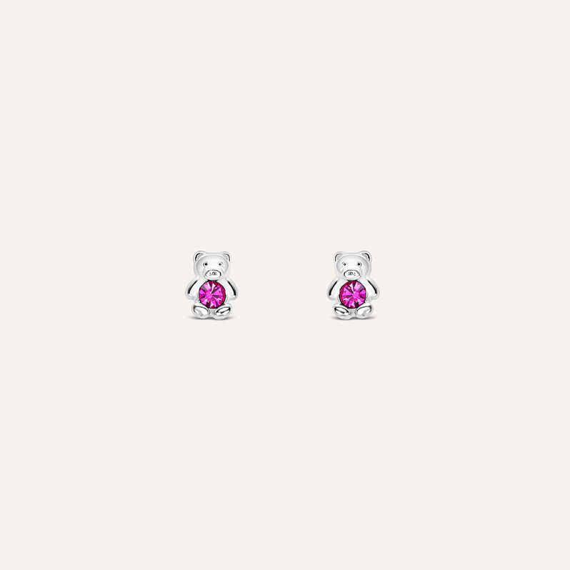 Orecchini Lobo Silver Baby Argento Rodiato Cubic Zirconia - Spannringe Kinder | OROVIVO