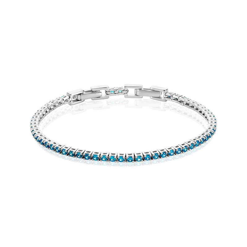 MILANI Damen Armband Silber 925 Zirkonia Blau 2,5 ct B 2,55 mm - Armb&auml;nder Damen | OROVIVO
