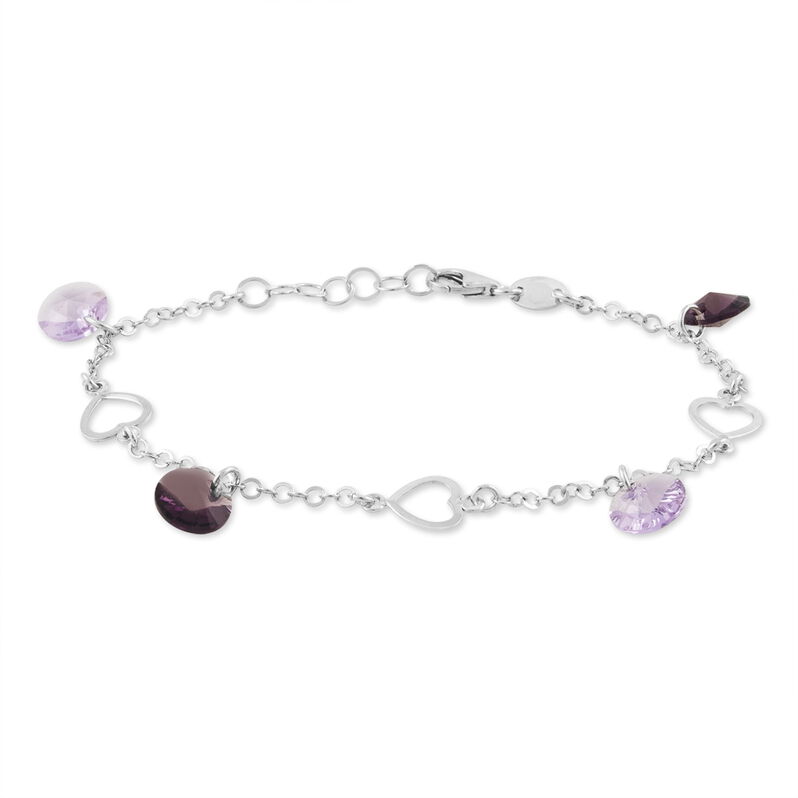 Bracelet Martine-marie Argent Blanc Pierre De Synthese Et Olivine - Spannringe Damen | OROVIVO