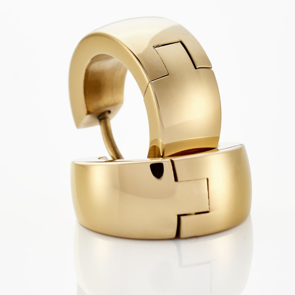 ALLIE Damen Creolen Titan vergoldet B 6,8 mm