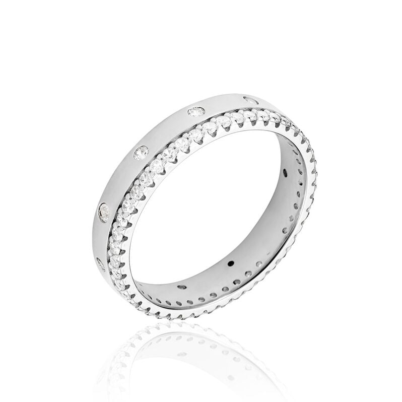 LAUREN Damen Ring Silber 925 Zirkonia Wei&szlig; 0,28 ct B 4 mm - Ringe mit Stein Damen | OROVIVO