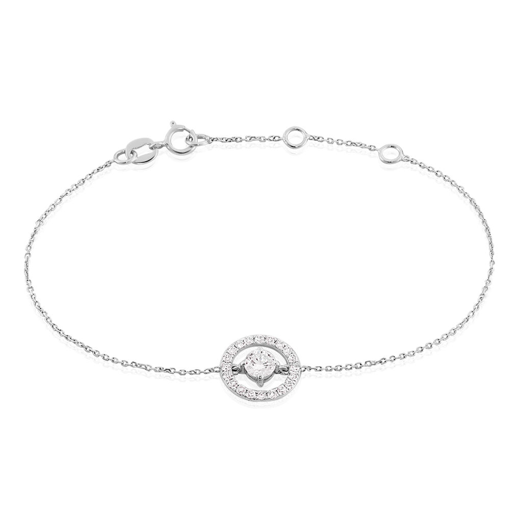 Bracelet Or Weiss Lucyna Cercle Pave Oxyde - Spannringe Damen | OROVIVO