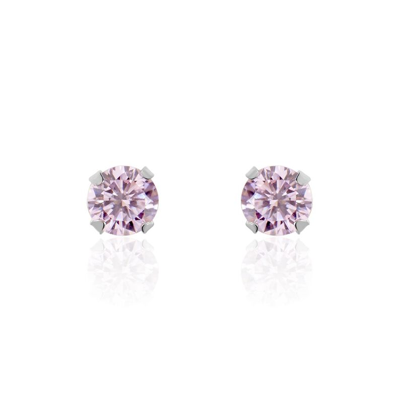 Boucles D'oreilles Puces Or Weiss Oxydes De Zirconium - Spannringe Damen | OROVIVO