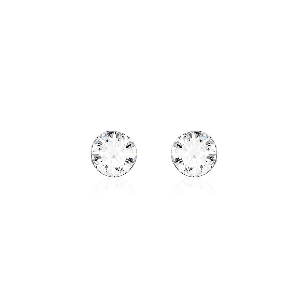 SHANNON Damen Ohrstecker Weißgold 585 (14 Karat) Synthetischer Diamant Weiß 0,51 ct - Ohrstecker Damen | OROVIVO