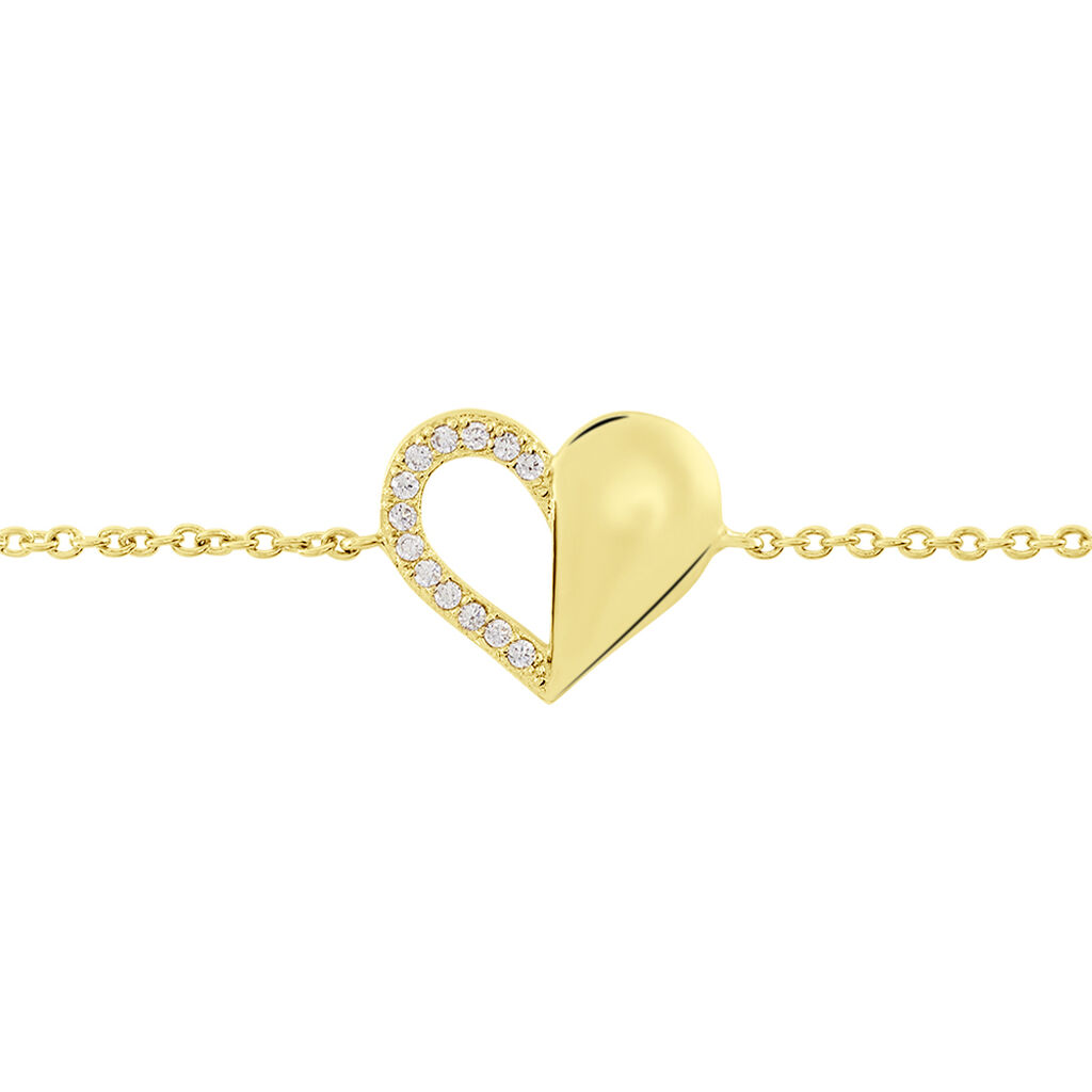 Damen Armband Messing 18 Karat Vergoldet Zirkonia Herz - Armbänder Damen | OROVIVO