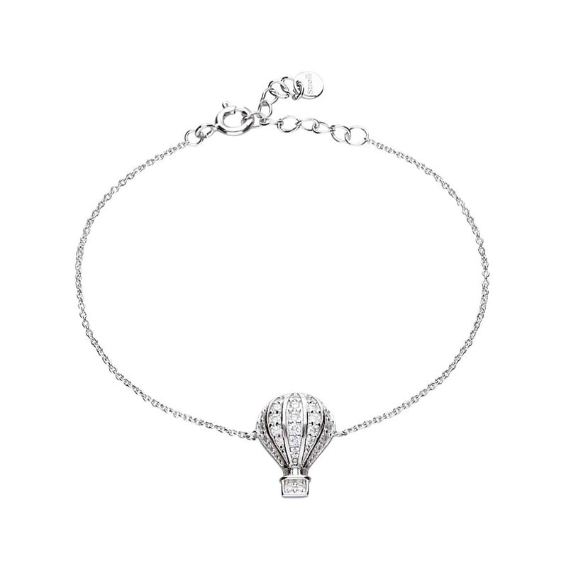 Bracciale mongolfiera in argento e zirconi - Spannringe Damen | OROVIVO