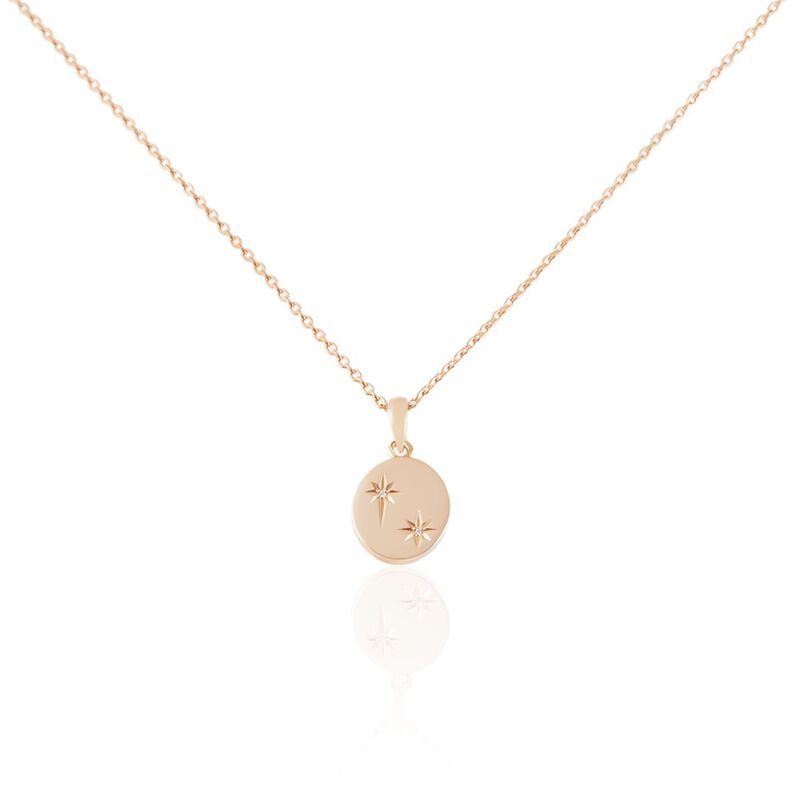 Damen Collier Silber rosevergoldet 925 Diamant 0,01ct Oval Stefanie 1,31mm - Halsketten Damen | OROVIVO