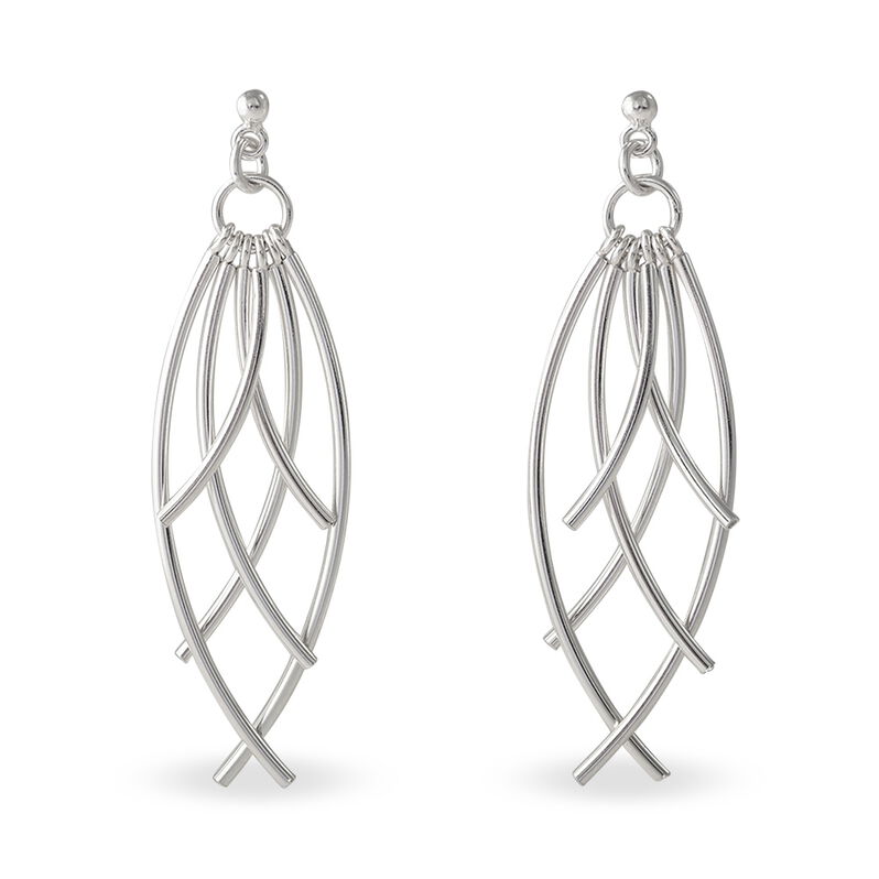 Boucles D'oreilles Pendantes Cira Argent Blanc - Spannringe Damen | OROVIVO
