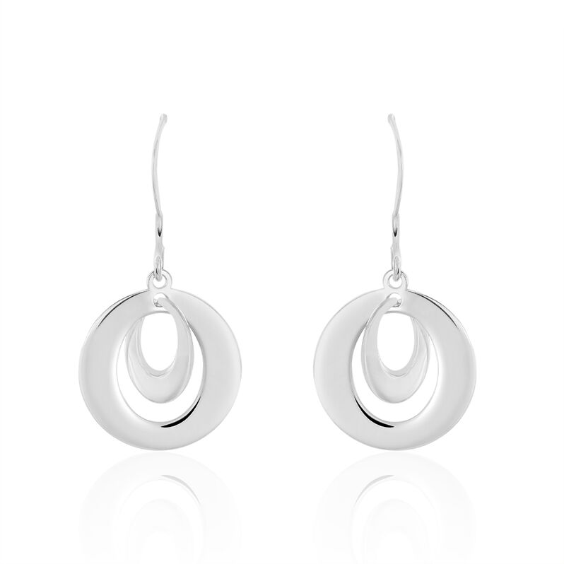 Boucles D'oreilles Pendantes Brittany Argent Blanc - Spannringe Damen | OROVIVO