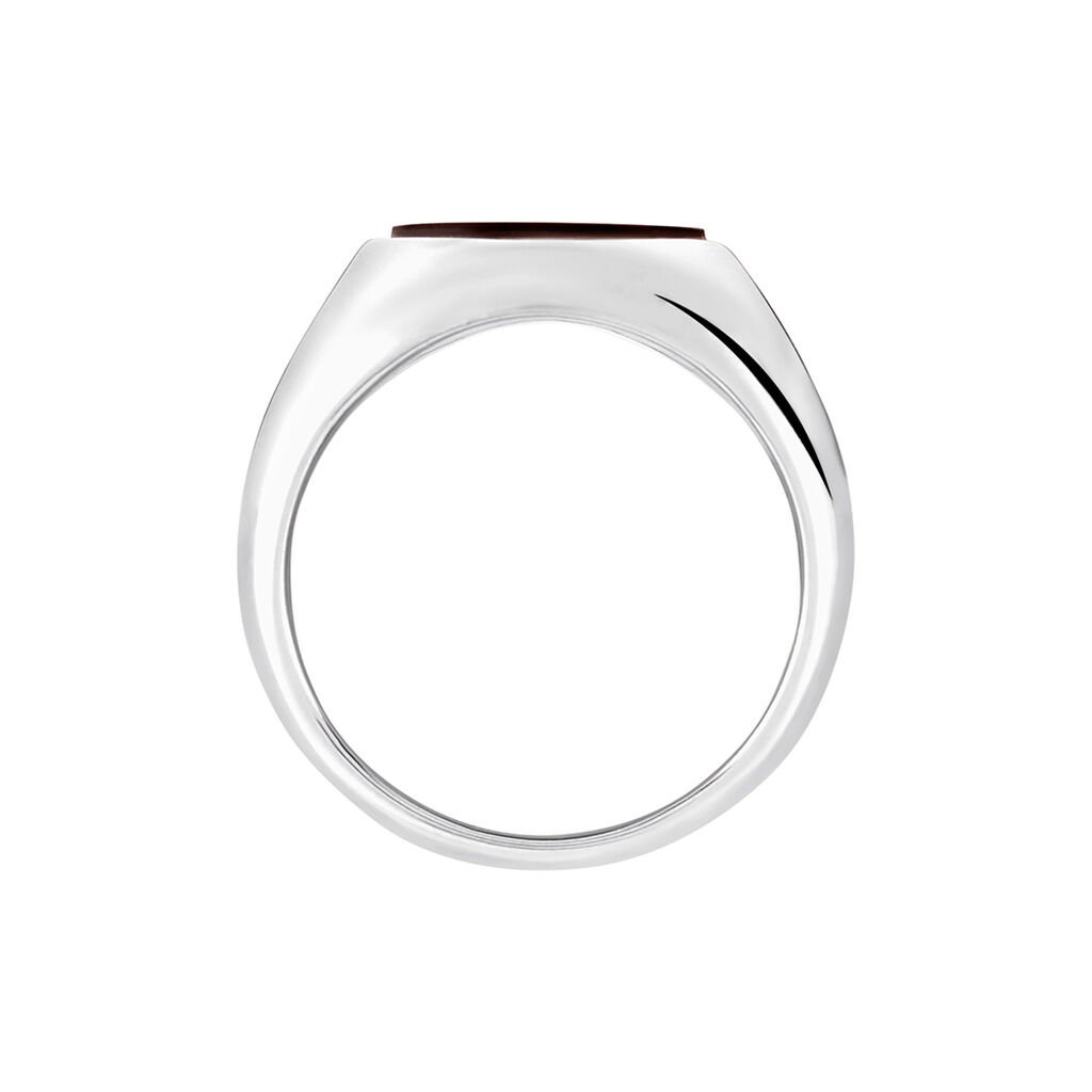EUGENE Herren Ring Silber Silber 925 Onyx Schwarz B 1,6 mm