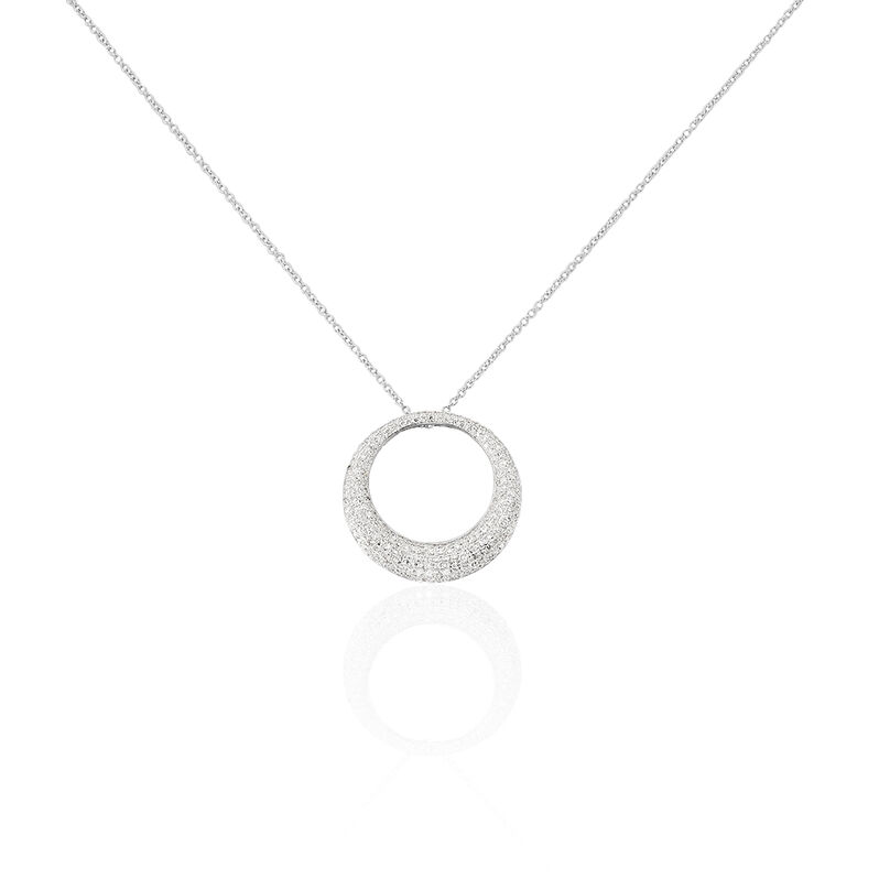 Collier Cecilia Or Blanc Diamant - Spannringe Damen | OROVIVO