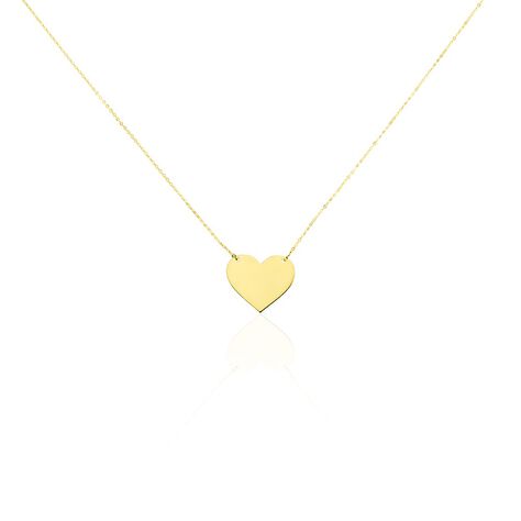 Damen Halskette Gold 375 Herz gravierbar Valeria - Halsketten Damen | OROVIVO