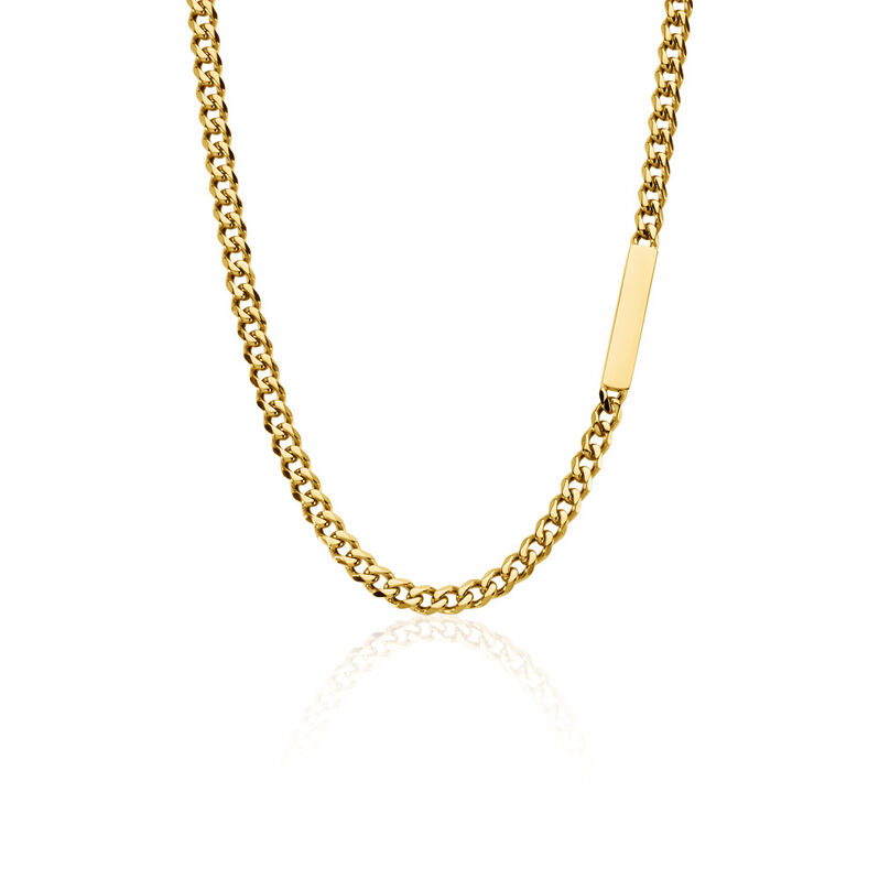 ADALBERT Herren Kette Edelstahl vergoldet B 4,8 mm - Halsketten Herren | OROVIVO