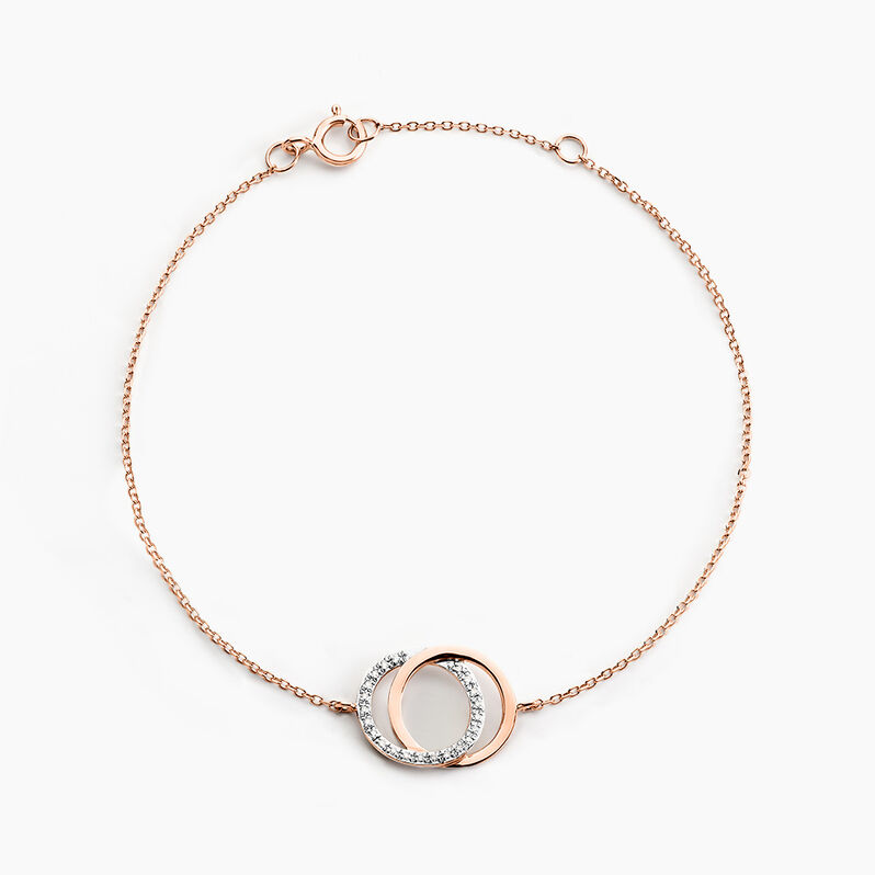 Bracelet Or Rose Tresha Diamants - Spannringe Damen | OROVIVO