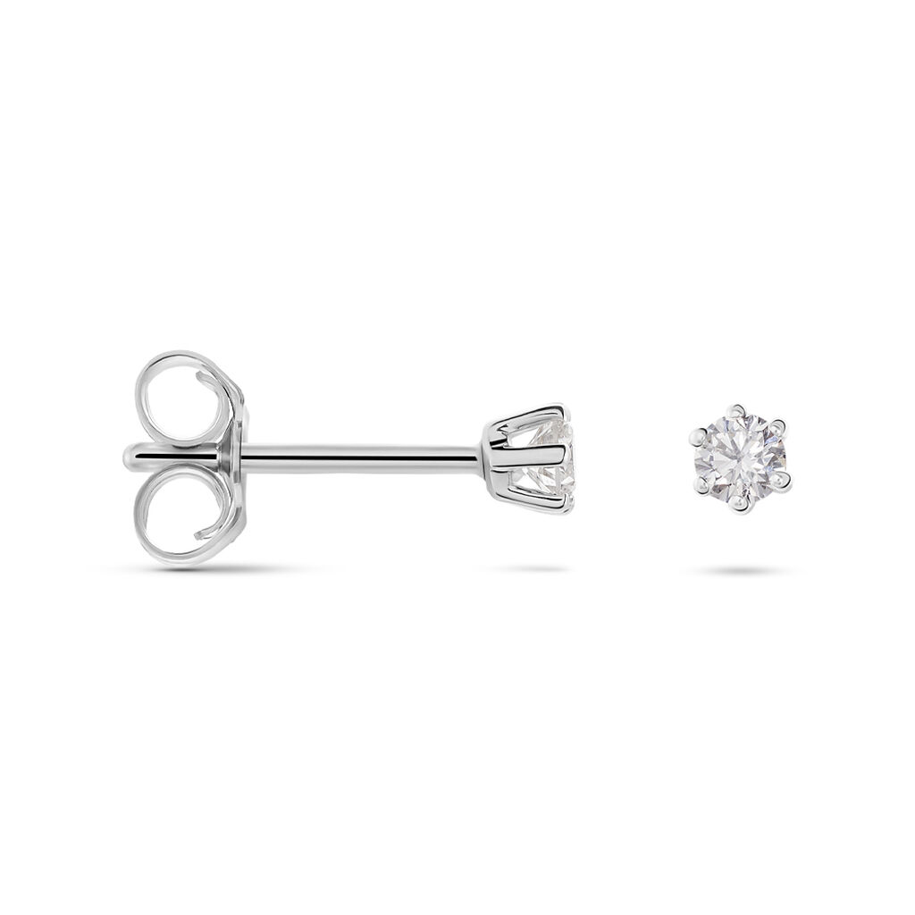 Monopoli Damen Ohrstecker Wei&szlig;gold 750 (18 Karat) Diamant Wei&szlig; 0,16 ct