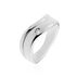 Damen Ring Silber 925 Diamant Wei&szlig; 0,01 ct Welle B 21 mm