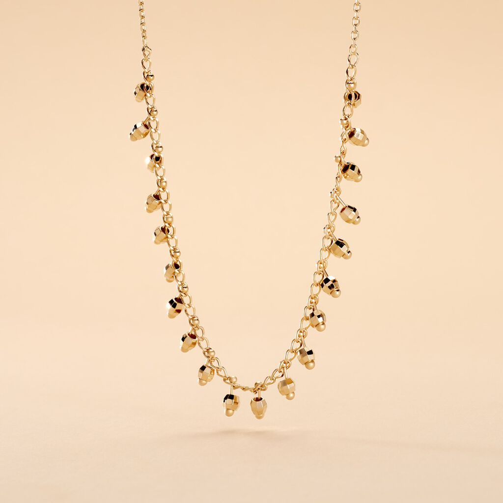 Collier Plaque Or Neria Pampilles Boules - Spannringe Damen | OROVIVO