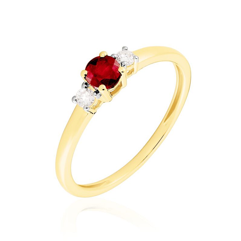 ELISABETH Damen Ring Gold 585 (14 Karat) Rubin Rot 0,33 ct - Solit&auml;rringe Damen | OROVIVO