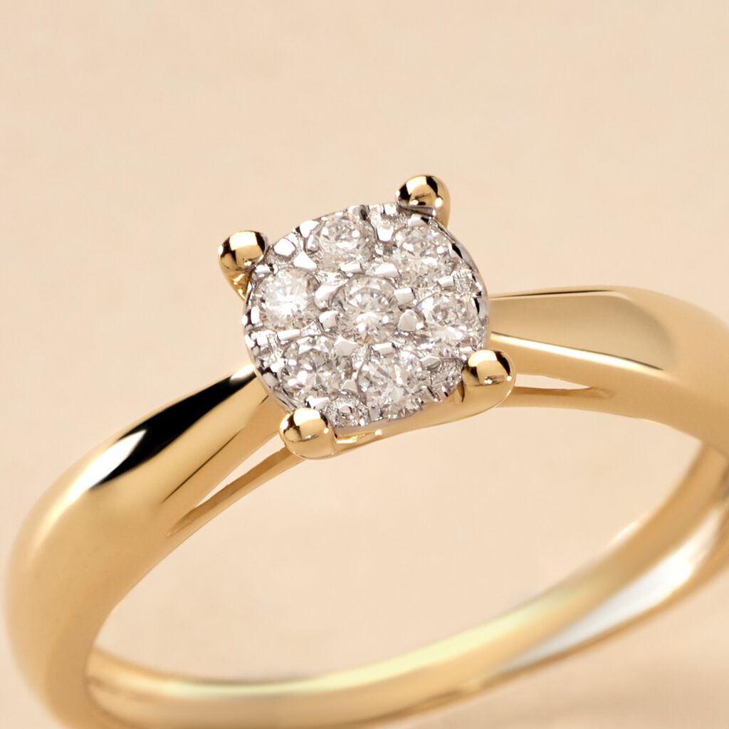 Bague Solitaire Artemis Or Jaune Diamant - Spannringe Damen | OROVIVO