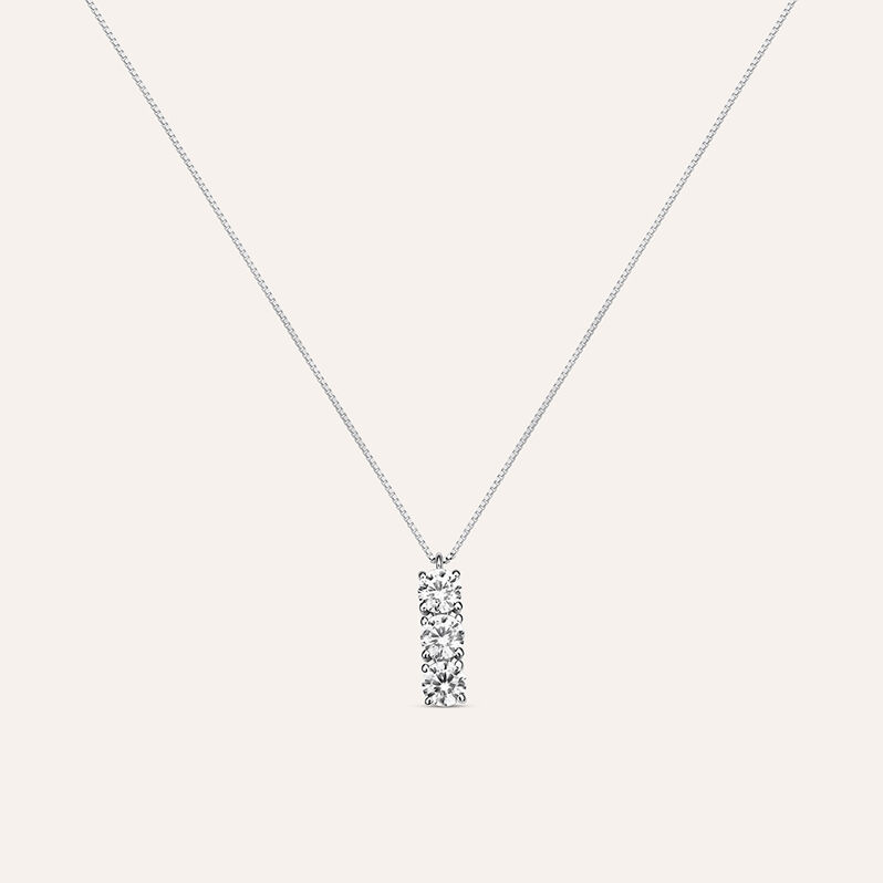 Collana Trilogy Claire Oro Bianco Cubic Zirconia - Spannringe Damen | OROVIVO