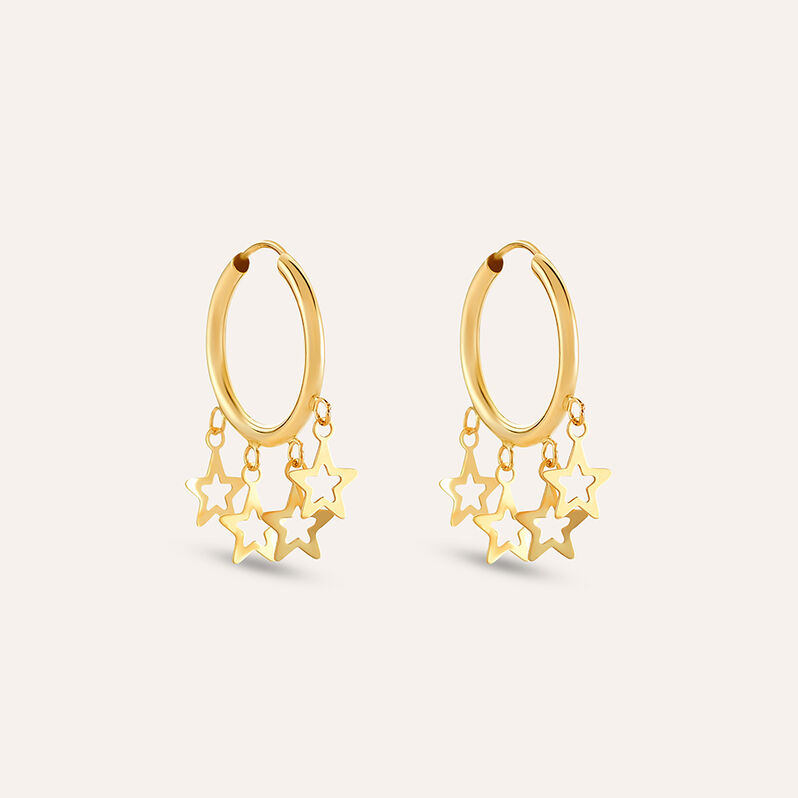 Orecchini A Cerchio Toujours Oro Giallo - Spannringe Damen | OROVIVO