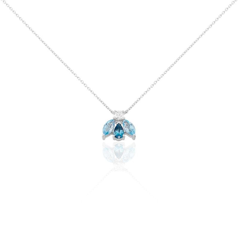 Collier Marna Or Weiss Topaze Oxyde De Zirconium - Spannringe Damen | OROVIVO