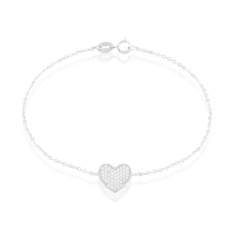 Bracelet Mea Argent Blanc Oxyde De Zirconium - Spannringe Damen | OROVIVO