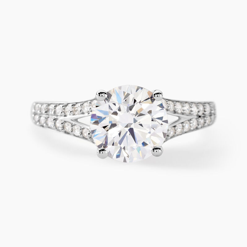 Solitaire Or Weiss Carolina Oxyde Accompagne - Spannringe Damen | OROVIVO