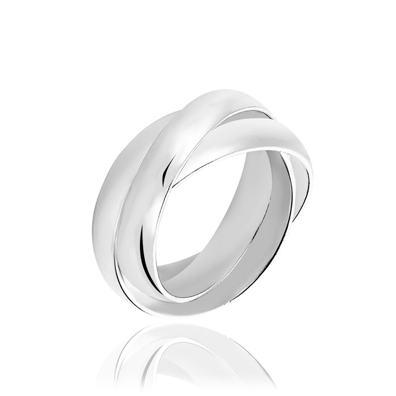 Bague Argent Double Anneau Entrelace - Spannringe Damen | OROVIVO