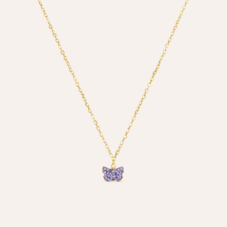 Collana Mon Petit Oro Giallo Cristallo - Spannringe Kinder | OROVIVO