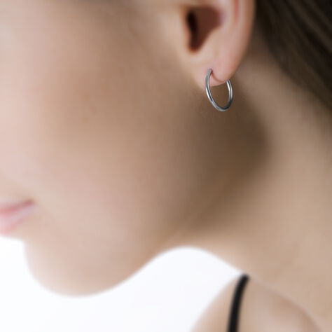 Damen Creolen Weißgold 375 - Creolen Damen | OROVIVO