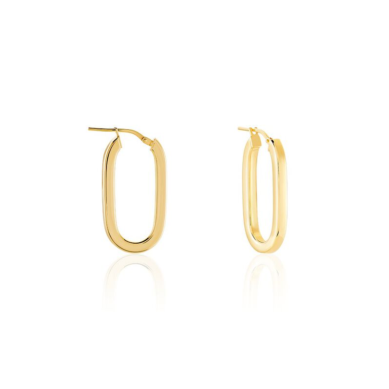 Damen Creolen Silber vergoldet 925 Cielo 25,00mm 15,00mm - Creolen Damen | OROVIVO