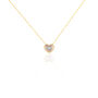 Damen Halskette Gold 375 Tricolor Zirkonia Herz